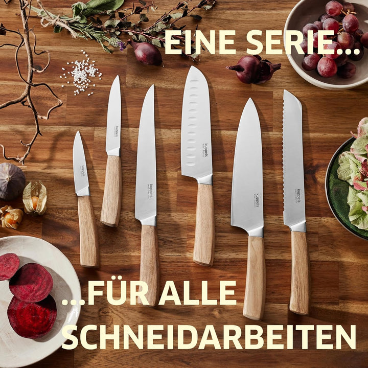 Kuppels Fleischmesser WOOD | Klingenlänge 20 cm | scharfes Küchenmesser mit Akazienholzgriff | Kling