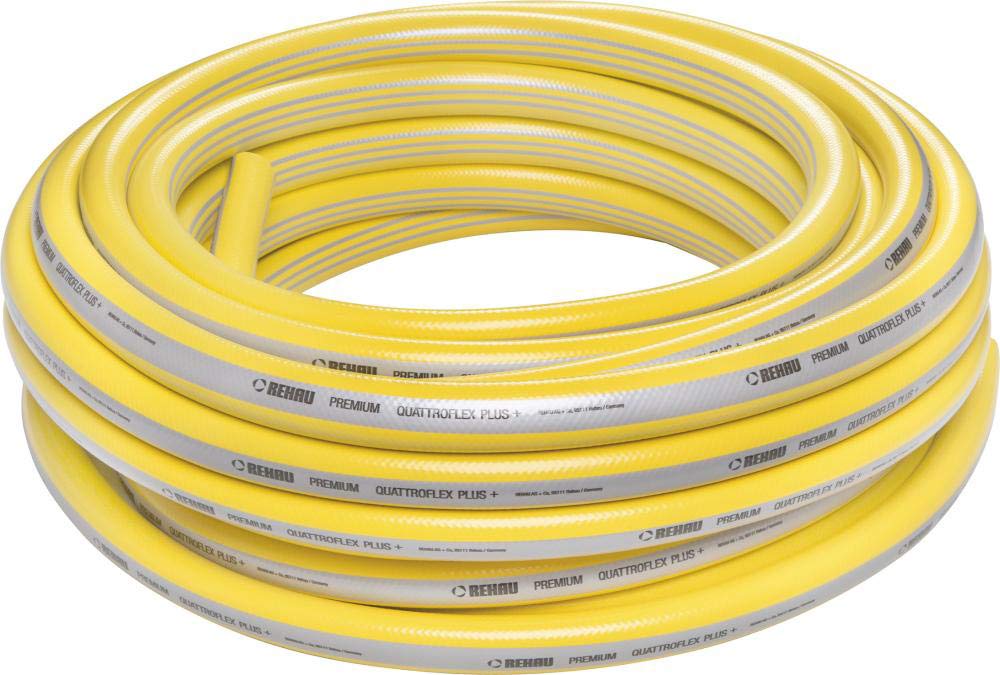 REHAU Gartenschlauch QUATTROFLEX Plus+ ökologisch unbedenklich, extrem druckfest, gelb, 13mm (1/2")