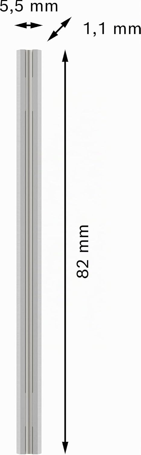 Bosch 10x PRO Hobelmesser (für Kunststoffbeschichtete Platten, Hartholz, 82 x 5,5 x 1,1 mm, Professi