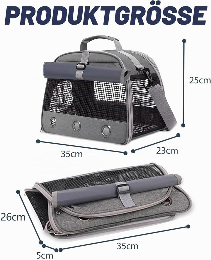 Transportbox Katze, Elegante Transporttasche für Haustiere, Transportbox Kaninchen, Hamster transpor