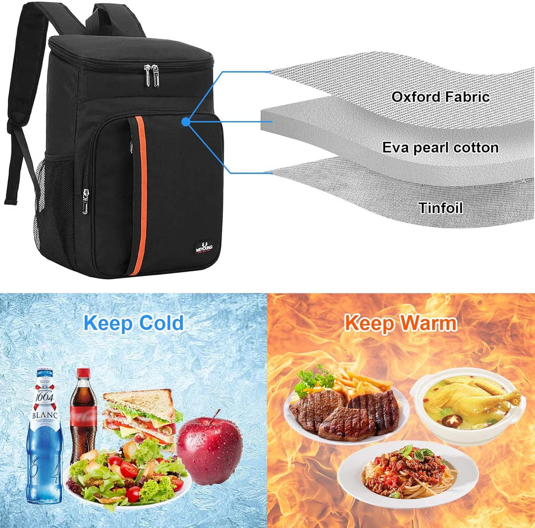 23L Picknickrucksäcke Gross Kühlrucksack Isoliert Kühltasche Outdoor Picknicktasche Thermo Rucksack