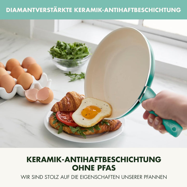GreenPan Rio Gesunde Antihaft-Keramik Bratpfanne 26 cm, PFAS-frei, Stay-Cool-Griff, Backofenfest bis