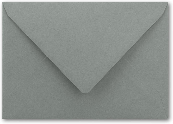 50x metallic Gold-gefütterte Brief-Umschläge DIN C5, dunkel Grau (Graphit) - 156 x 220 mm - Nasskleb