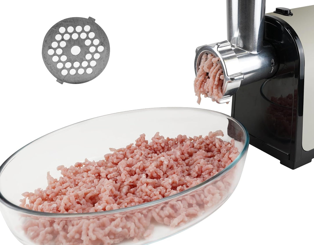 Fleischwolf, 1300 W Max, Für Hackfleisch, Wurst und Kubbe, 2 Edelstahl-Mahlscheiben, Mittlere und Gr