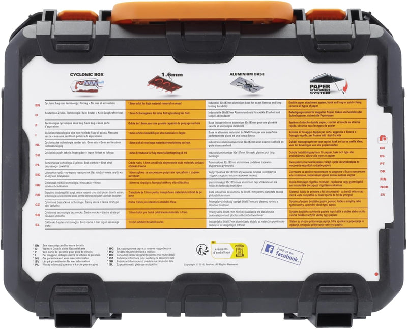 WORX WX642.1 Schwingschleifer 270W– Elektrisches Profi Schleifwerkzeug – Schleifen ohne Staub – Inkl