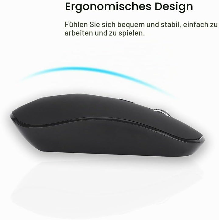 USB C Wireless Tastatur und Maus Combo, Full Size Typ c Tastatur und Maus Kompatibel für Win 7/8/10,