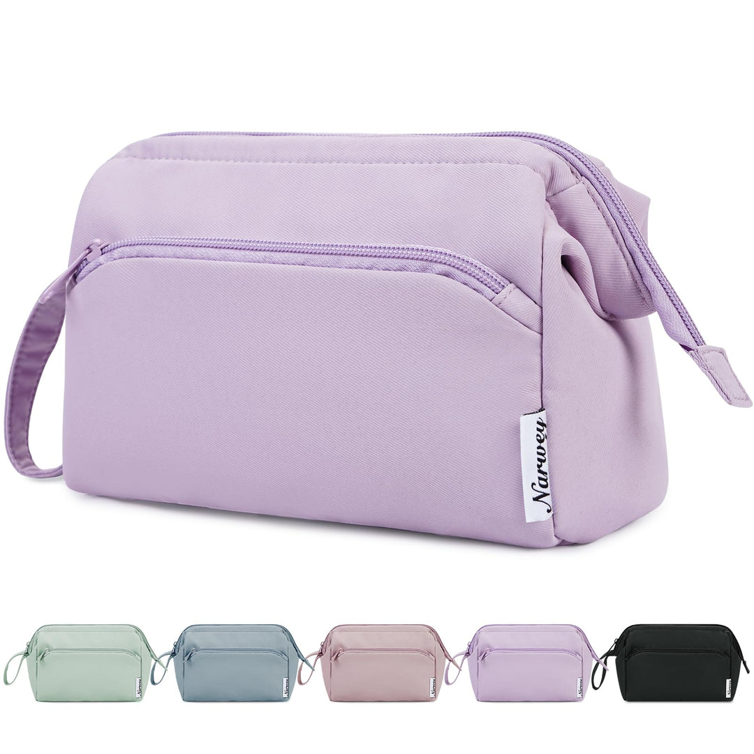 Narwey Klein Kulturtasche Damen Kulturbeutel Kosmetiktasche Schminktasche Reise Make-up-Tasche mit G