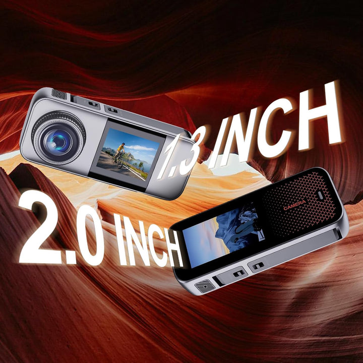 Jadfezy Dual Action cam mit 32G Karte Helmkamera,unterwasserkamera mit Zwei 1350 mAh wiederaufladbar