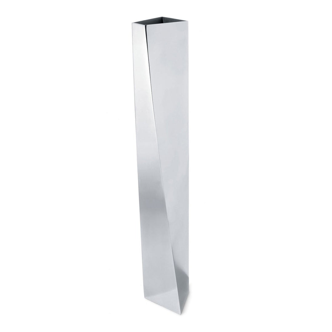 Alessi Crevasse ZH01 Design Blumenvase, Edelstahl, Glänzend Poliert