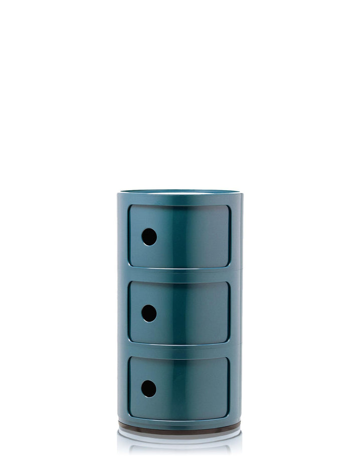 Kartell Componibili, 3 Elements, Blau, Runde