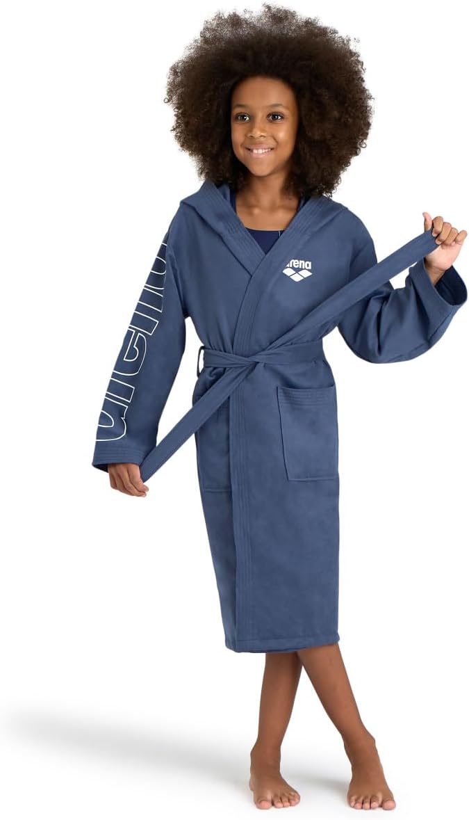 ARENA Jungen Zeal Plus Jr Bademäntel (1er Pack) 8-9 Jahre NAVY-WHITE, 8-9 Jahre NAVY-WHITE