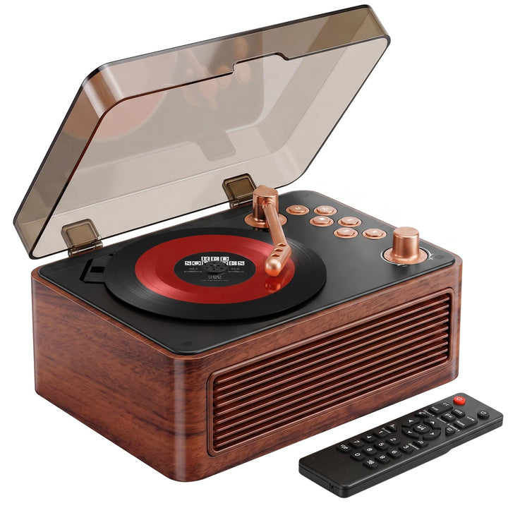 Gueray Tragbarer Bluetooth CD-Player mit Lautsprechern 3600mAh Wiederaufladbarer Vintage CD Spieler