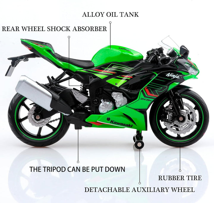 TOKAXI 1/12 Massstab Kawasaki Ninja Z6 Diecast Spielzeugmotorräder, Kawasaki Motorradmodell, Ninja M