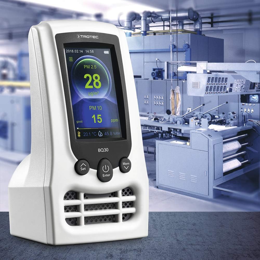TROTEC CO2-Luftqualitätsmonitor und Partikelmessgerät BQ30 CO2 Ampel, Luftqualitätsmessungen, Kontro