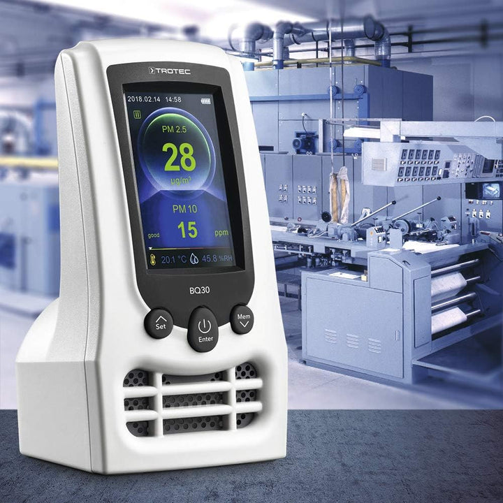 TROTEC CO2-Luftqualitätsmonitor und Partikelmessgerät BQ30 CO2 Ampel, Luftqualitätsmessungen, Kontro