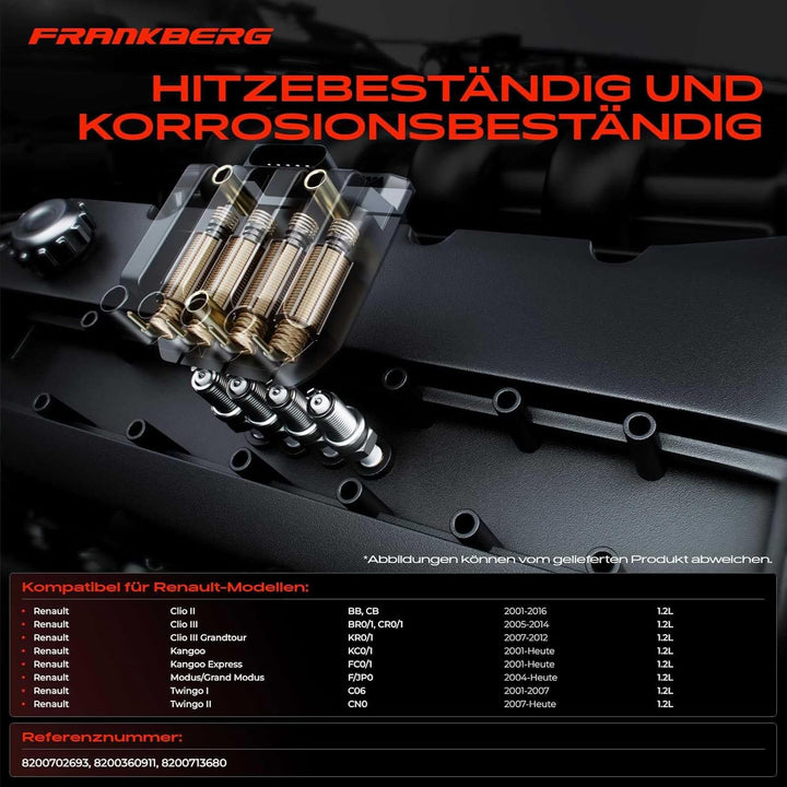 Zündmodul Zündspule 4-polig für Clio II/III Kangoo Modus/Grand Modus Twingo I/II 1.2L Benzin 2001-20