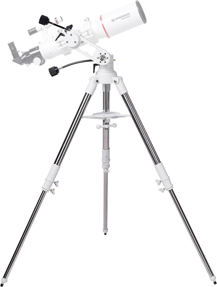Bresser Azimutale Teleskop Montierung Twilight I mit 3-Bein-Stativ aus Edelstahl, flexiblen Antriebs