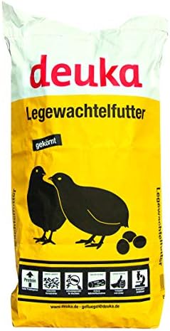deuka Legewachtelfutter 25 kg, Wachtelfutter, Legewachtel Futter, Wachtel 2 mm Pellets