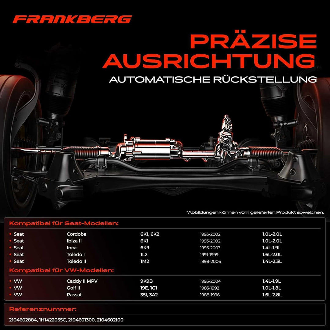 Frankberg Lenkgetriebe Servolenkgetriebe Hydraulisch für Linkslenker Kompatibel mit J.e.t.t.a II 165