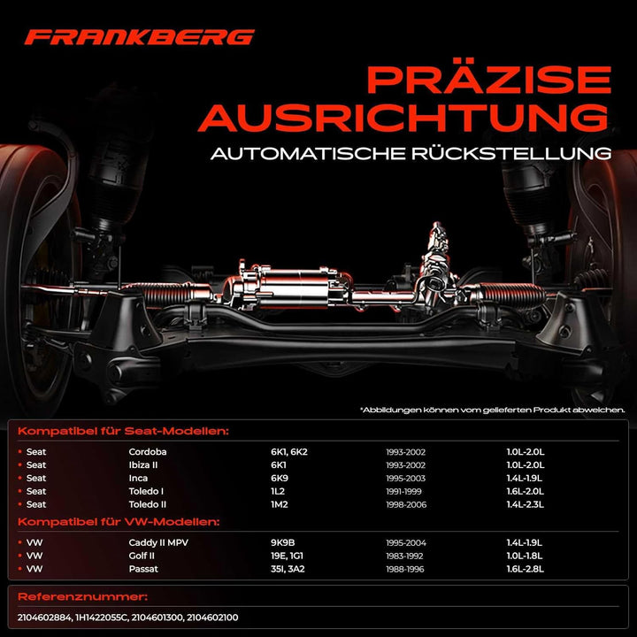 Frankberg Lenkgetriebe Servolenkgetriebe Hydraulisch für Linkslenker Kompatibel mit J.e.t.t.a II 165