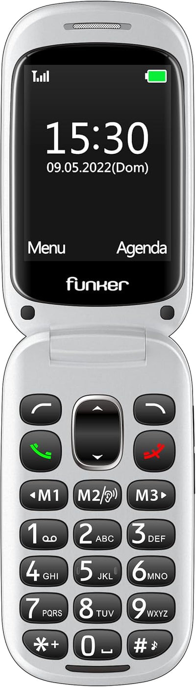 Funker E200 MAX Audio 2,für ältere Menschen,Verstärktes Audio,kompatibel mit Kopfhörern,XXL-Display,