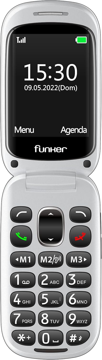 Funker E200 MAX Audio 2,für ältere Menschen,Verstärktes Audio,kompatibel mit Kopfhörern,XXL-Display,