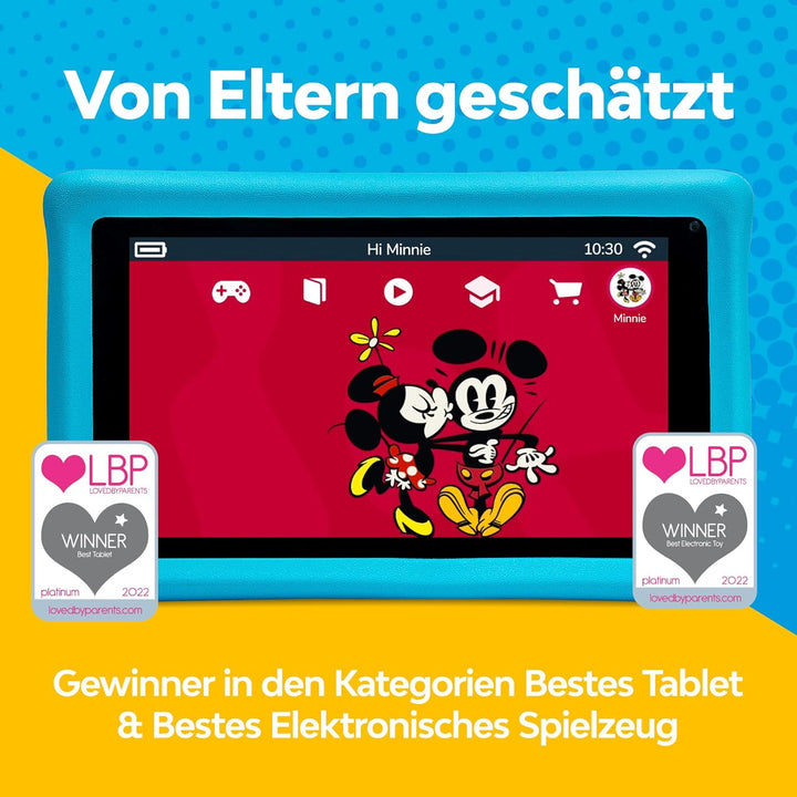 Disney Mickey & Friends Bundle - 7" Pebble Gear Kids Tablet mit Bumper & Kopfhörer, elterliche Kontr