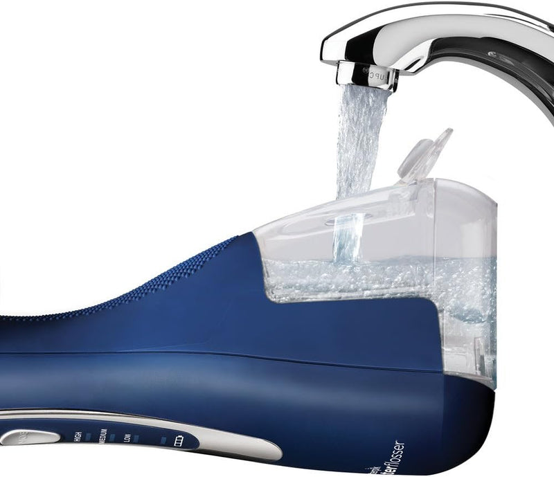 Waterpik Cordless Advanced Waterflosser, kabellose Munddusche mit 4 Aufsätzen, Druckbereich von 3,1