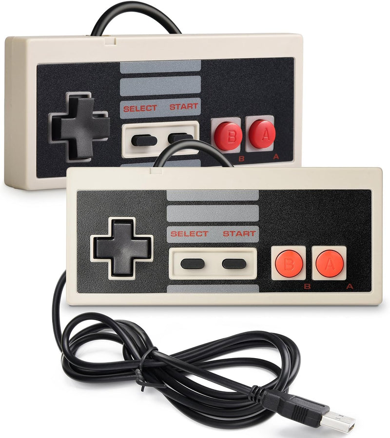 2 Pack miadore NES Controller USB Gamepad für PC/Mac,Classic USB NES Controller Joystick Joypad für