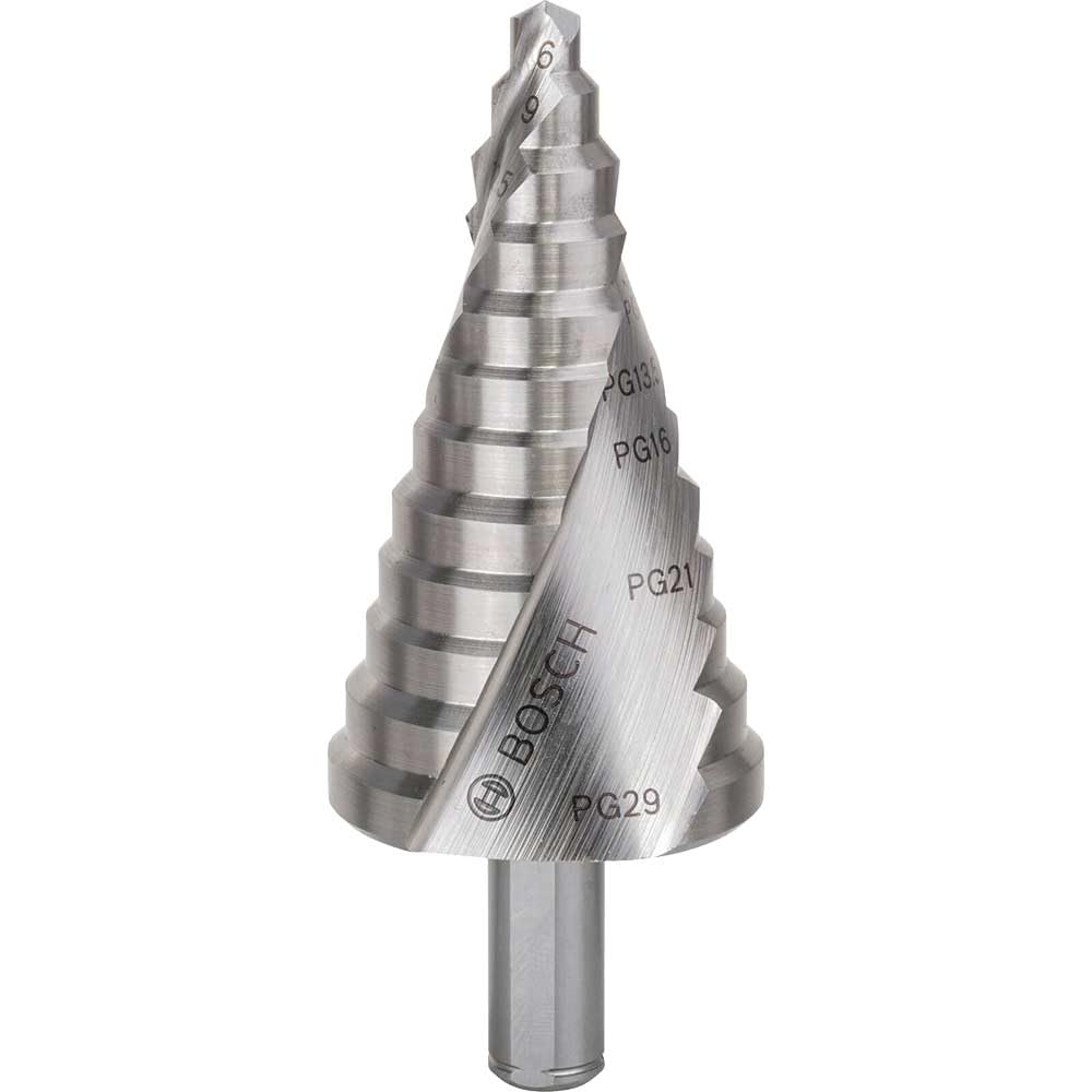 Bosch Professional Stufenbohrer HSS mit 3-Flächen-Schaft (Ø 6-37 mm)