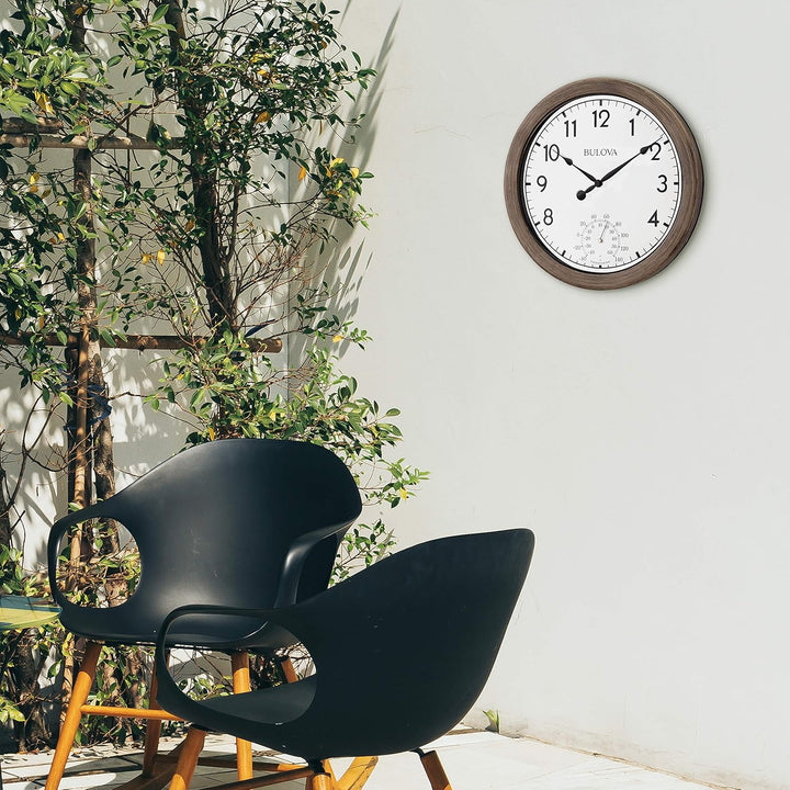 Bulova Patio Time Wanduhr, Rattan-Finish