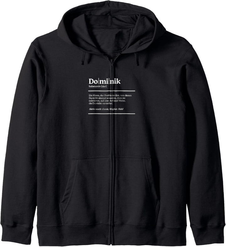 Dominik Name Definition Design für stolze Dominiks Kapuzenjacke