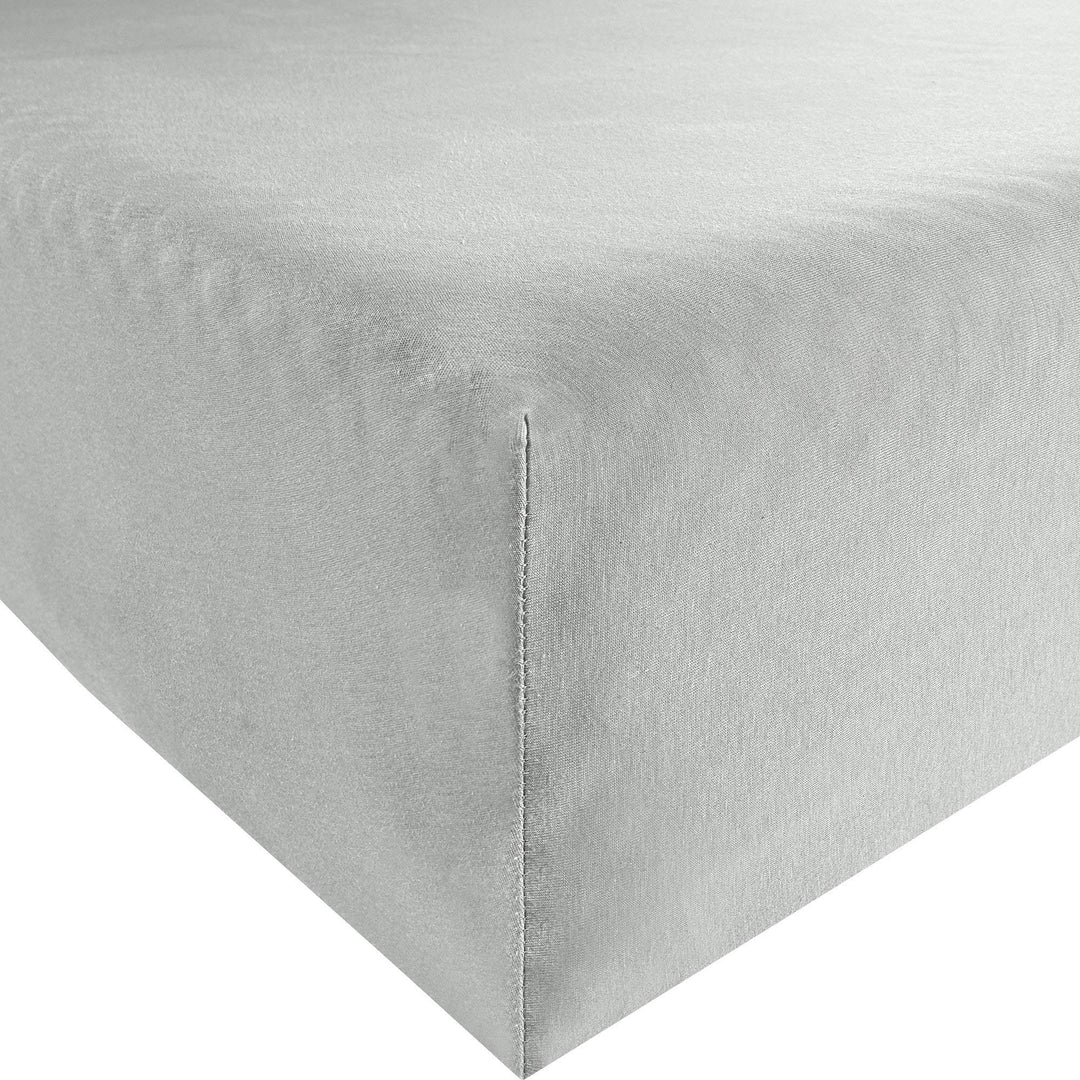 Erwin Müller Spannbettlaken, Spannbetttuch Memmingen Interlock-Jersey Silber Grösse 180x200-200x200