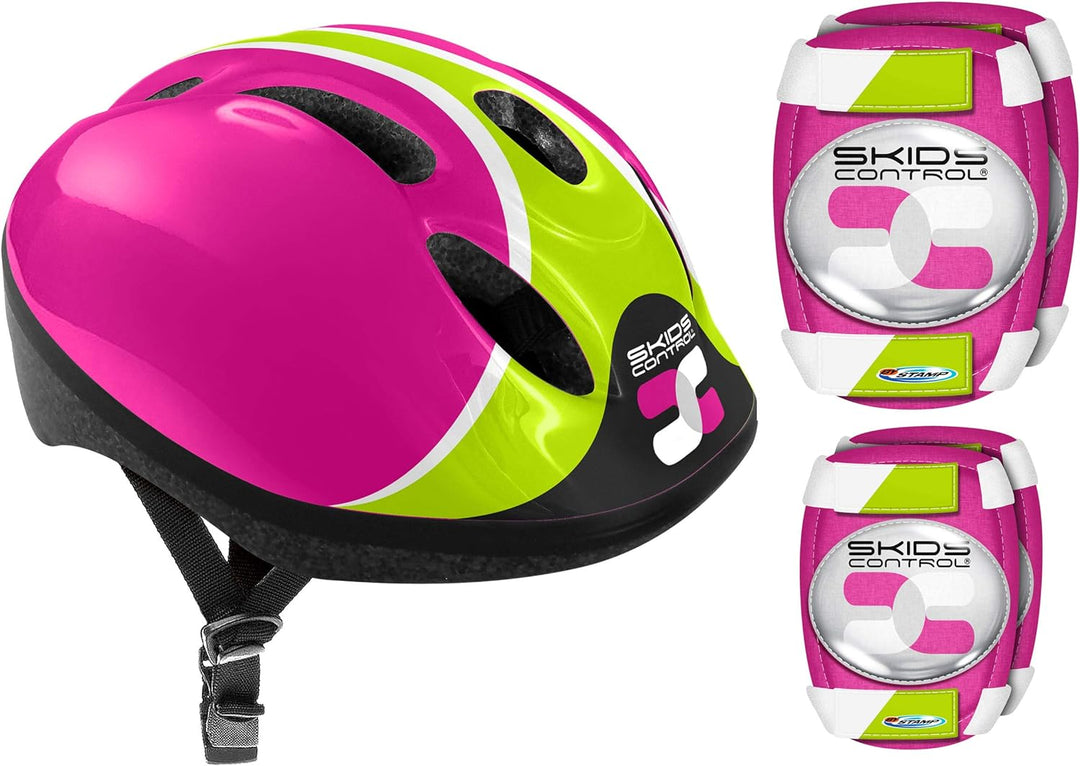 STAMP - HELM mit einstellbaren Tailleneinstellungen + ELLBOGEN und KNIESCHÜTZER - SKIDS CONTROL Girl