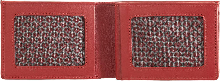 Nuvola Pelle Mini Brieftasche Herren klein aus Nappaleder für die Jacke Taschenformat mit Münzfach R
