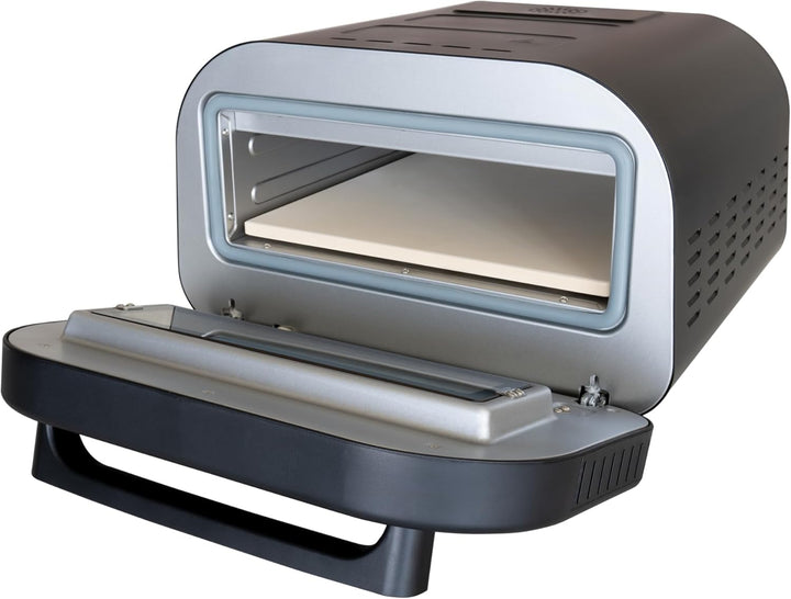 Unold 68815 Pizzaofen Don Luigi - Schwarz, Elektrischer Ofen, 1.700 Watt, rostfreier Edelstahl, bis