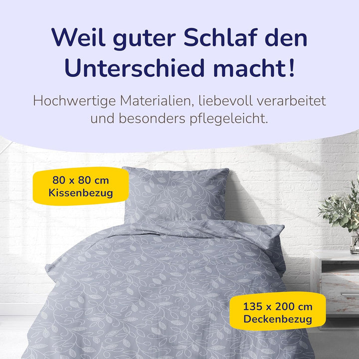 Träumschön Biber Bettwäsche (Blau, 135 x 200 cm) 135 x 200 cm Blau, 135 x 200 cm Blau