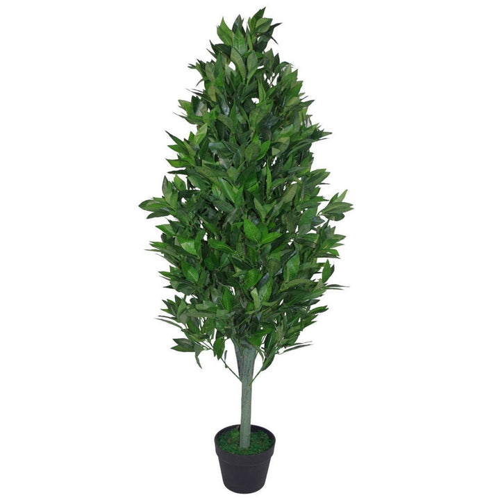 Leaf Realistische künstliche Lorbeerkapfen, 2 Stück, Lorbeer-Formschnitt 120 cm Grüner Kegel, 120 cm