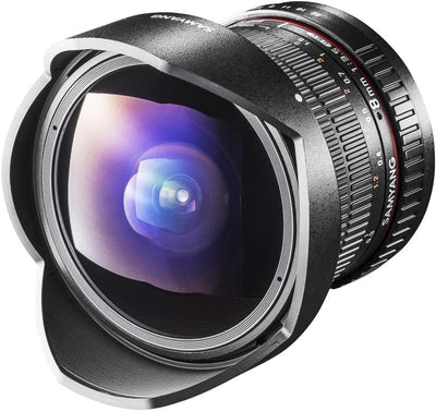 Samyang 3.5/8mm Objektiv Fisheye II DSLR Sony A manueller Fokus Fotoobjektiv, Superweitwinkelobjekti