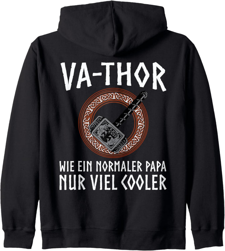 Va-Thor Design Vater Papa Helden Wikinger Kapuzenjacke