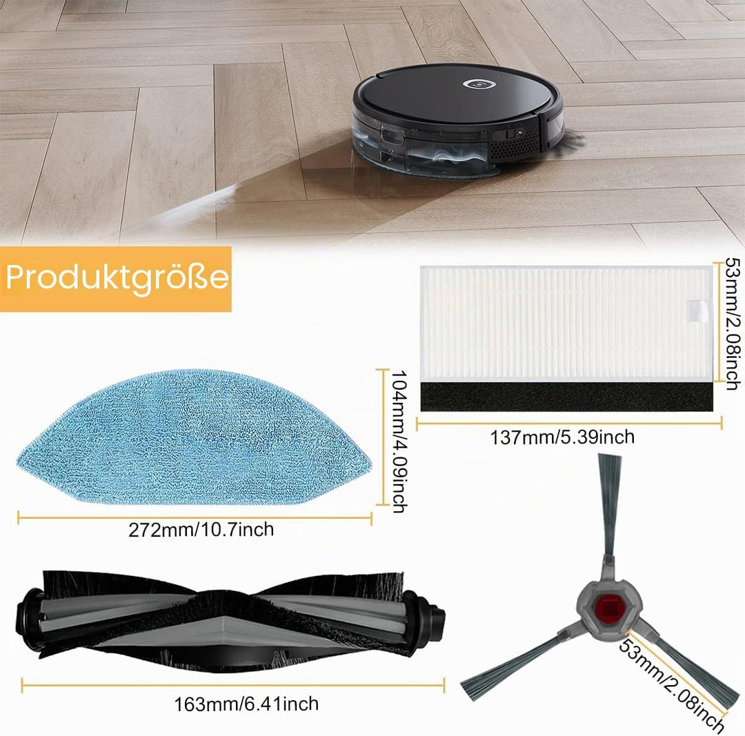Ersatzteile für Ecovacs Deebot ozmo U2 DGN22 U2 Pro Roboter Staubsauger, Zubehör Set 1 Hauptbürste,