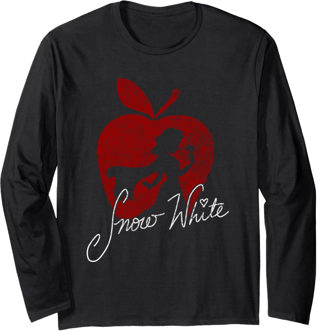 Disney Snow White Apple Silhouette Langarmshirt