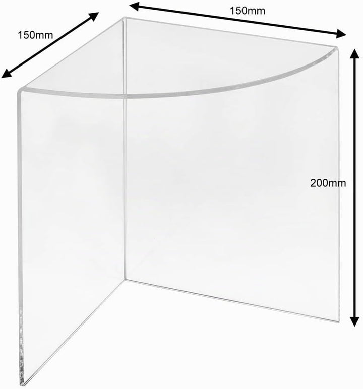 4er Set Dekopodeste in 50, 100, 150 und 200mm Höhe, aus glasklarem Acrylglas/Warenpodest/Warenträger