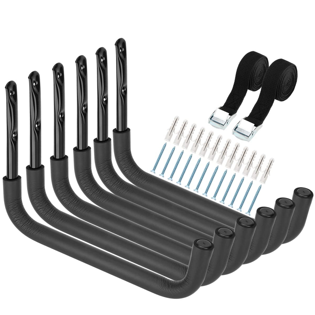 Heavdace 6 Stück Kajak-Aufbewahrungsregale, 39,4 cm, robuste Garagen-Aufbewahrung, SUP-Haken, Wandha