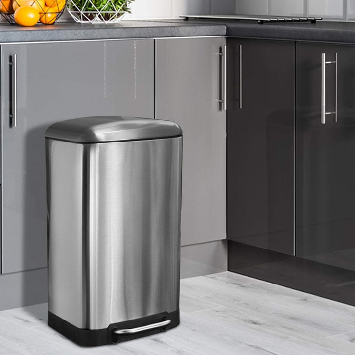 casa pura Design Tretmülleimer Cubo mit Absenkautomatik | 30 Liter | Abfalleimer mit Softclose Decke