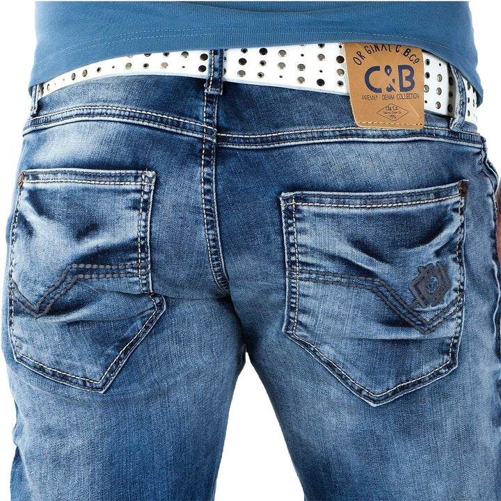 Cipo & Baxx Herren Shorts Jeans-Short Denim Kurze Hose Bermuda Dreifachembund Pants CK132 | Verschie