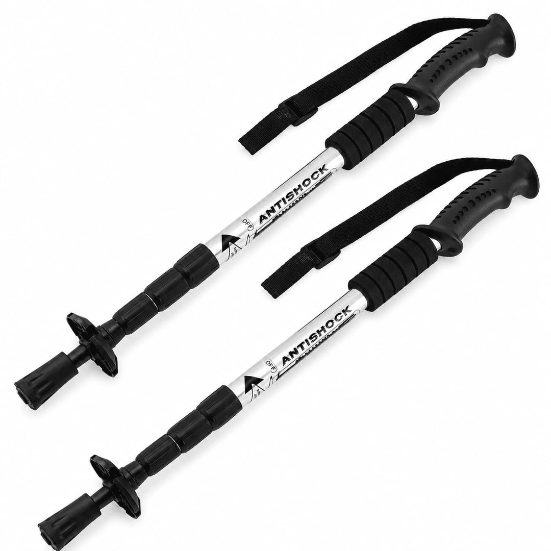MidGard Teleskop Nordic Walking Stöcke, 50-110 cm höhenverstellbar, Antischock Dämpfung, Wanderstöck