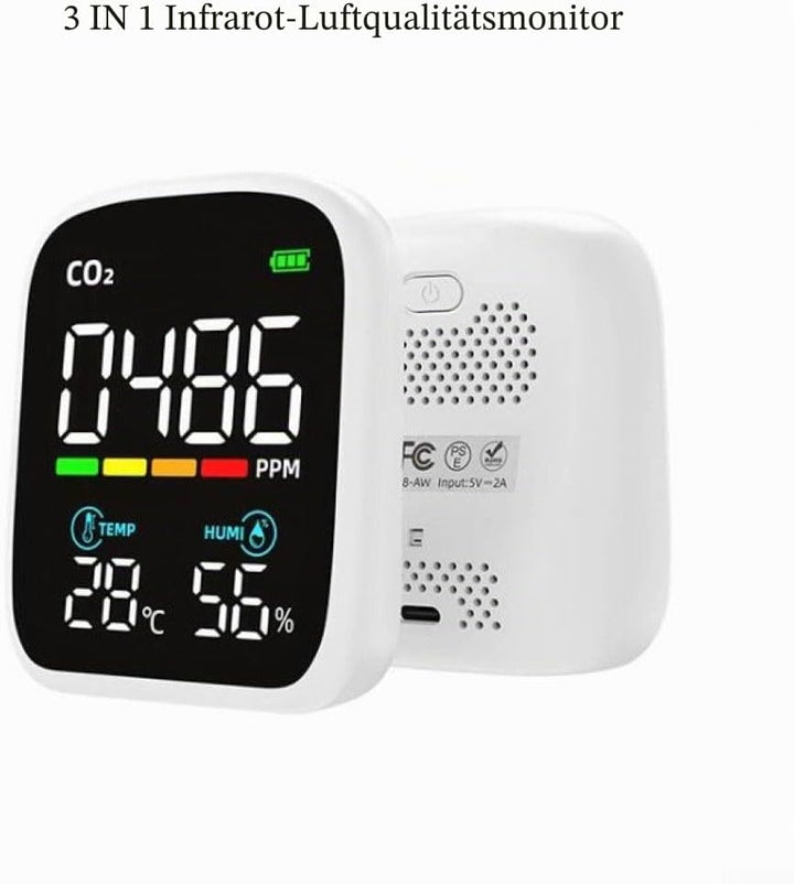 WIFI Infrarot CO2 Monitor Kohlendioxid Monitor NDIR Sensor Luftqualität Monitor Infrared WIFI-3 in 1