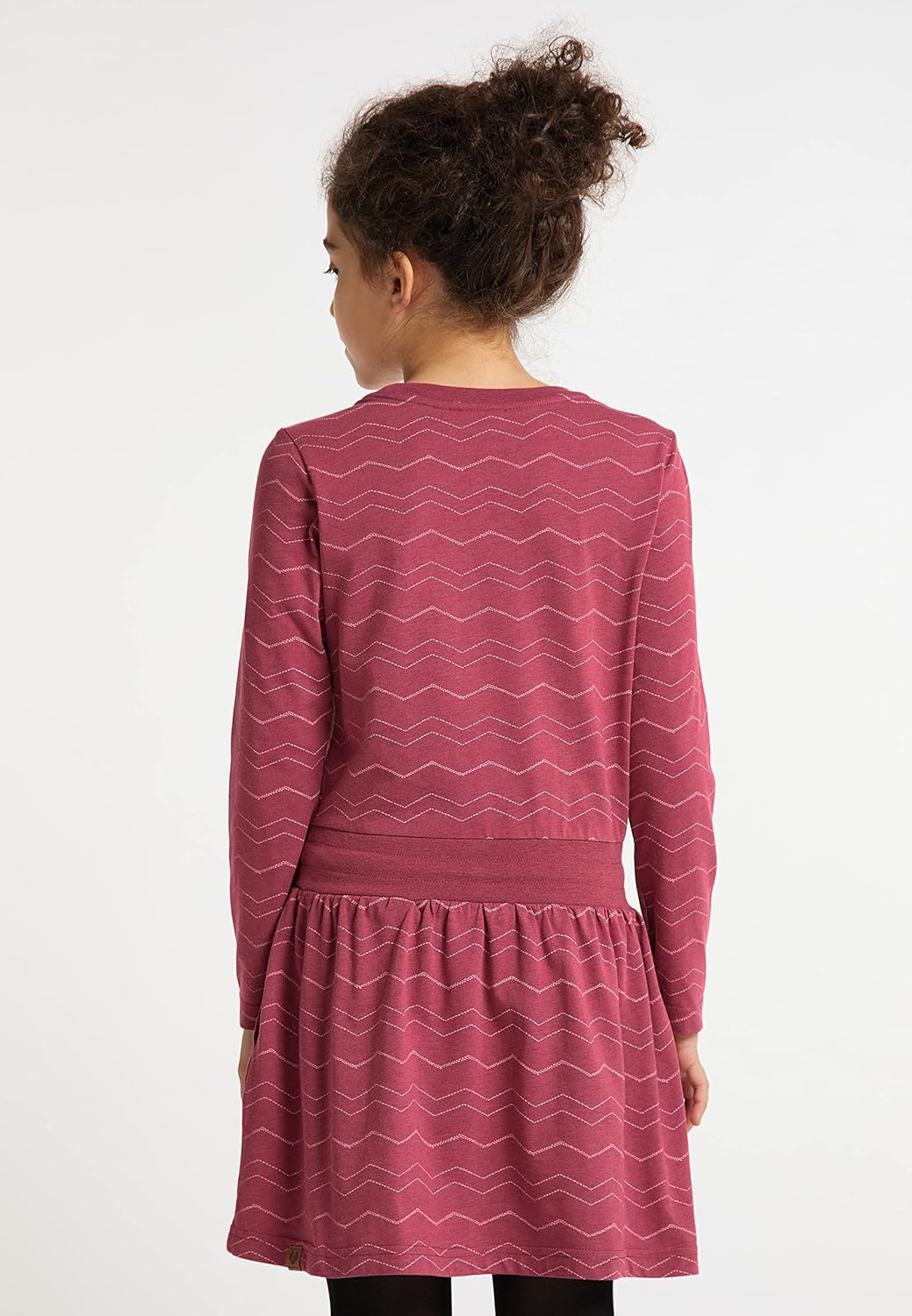 Ragwear MAGY Long Chevron Mädchen Kleid Langarm Longsleeve Top Dress Übergang Herbst Winter 140 Rasp