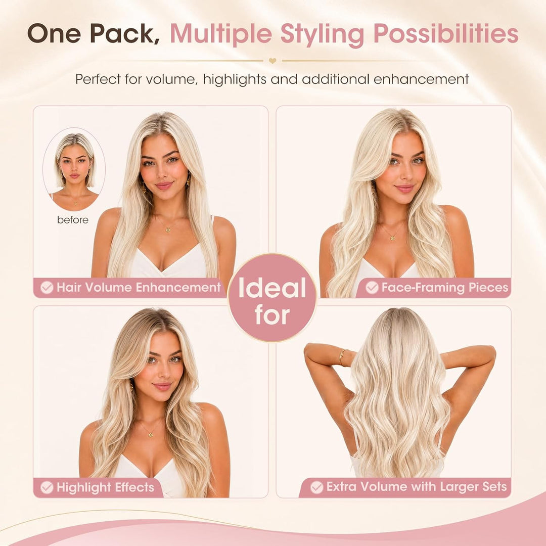 Silk-co Tape Extensions Echthaar 30g, leicht Version Tape in Extensions Echthaar 20pcs, Remy Invisib
